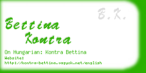 bettina kontra business card